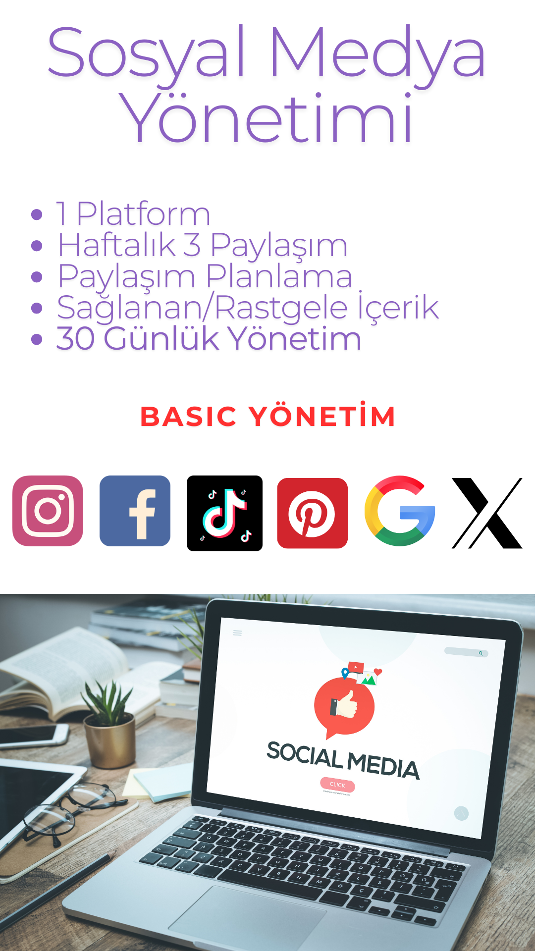 Sosyal Medya Yönetimi (Basic Plan)