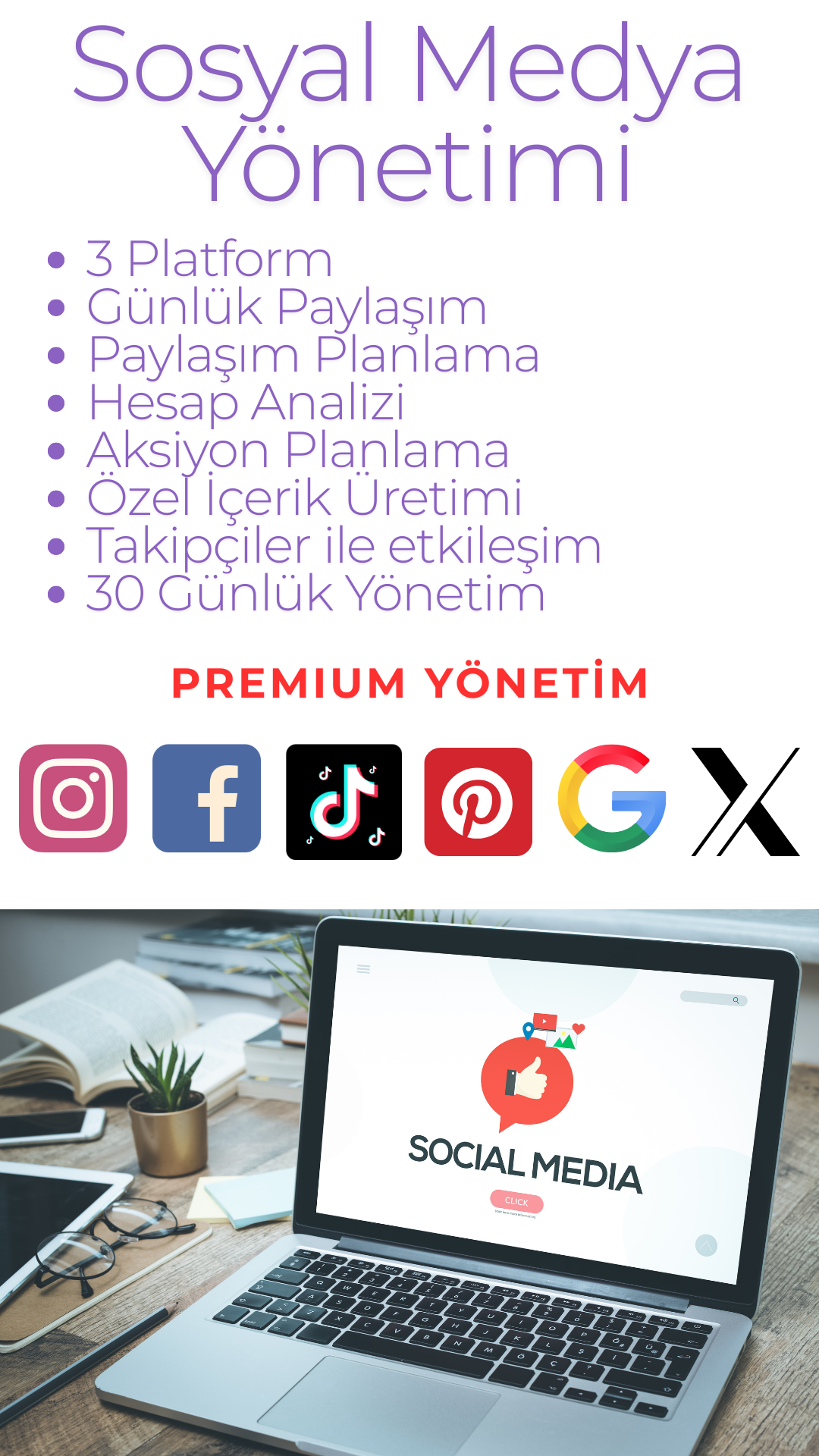 Sosyal Medya Yönetimi (Premium Plan)